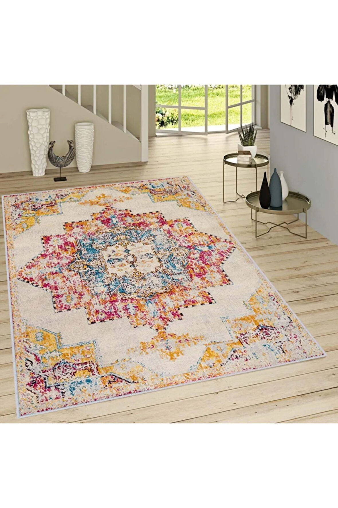 Dijital Baskı Yıkanabilir Kaymaz Taban Salon Halısı Ve Yolluk RVG1468