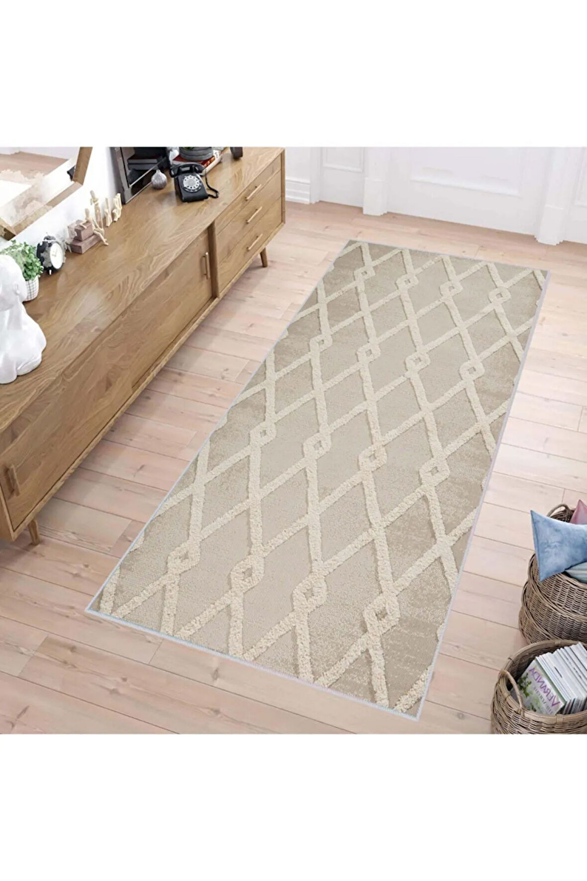 Dijital Baskı Yıkanabilir Kaymaz Taban Salon Halısı Ve Yolluk RVG1475