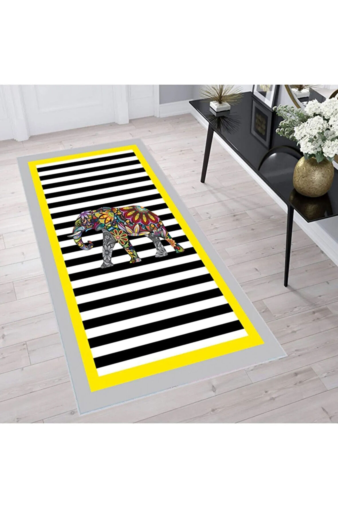 Dijital Baskı Yıkanabilir Kaymaz Taban Salon Halısı Ve Yolluk RVG1503