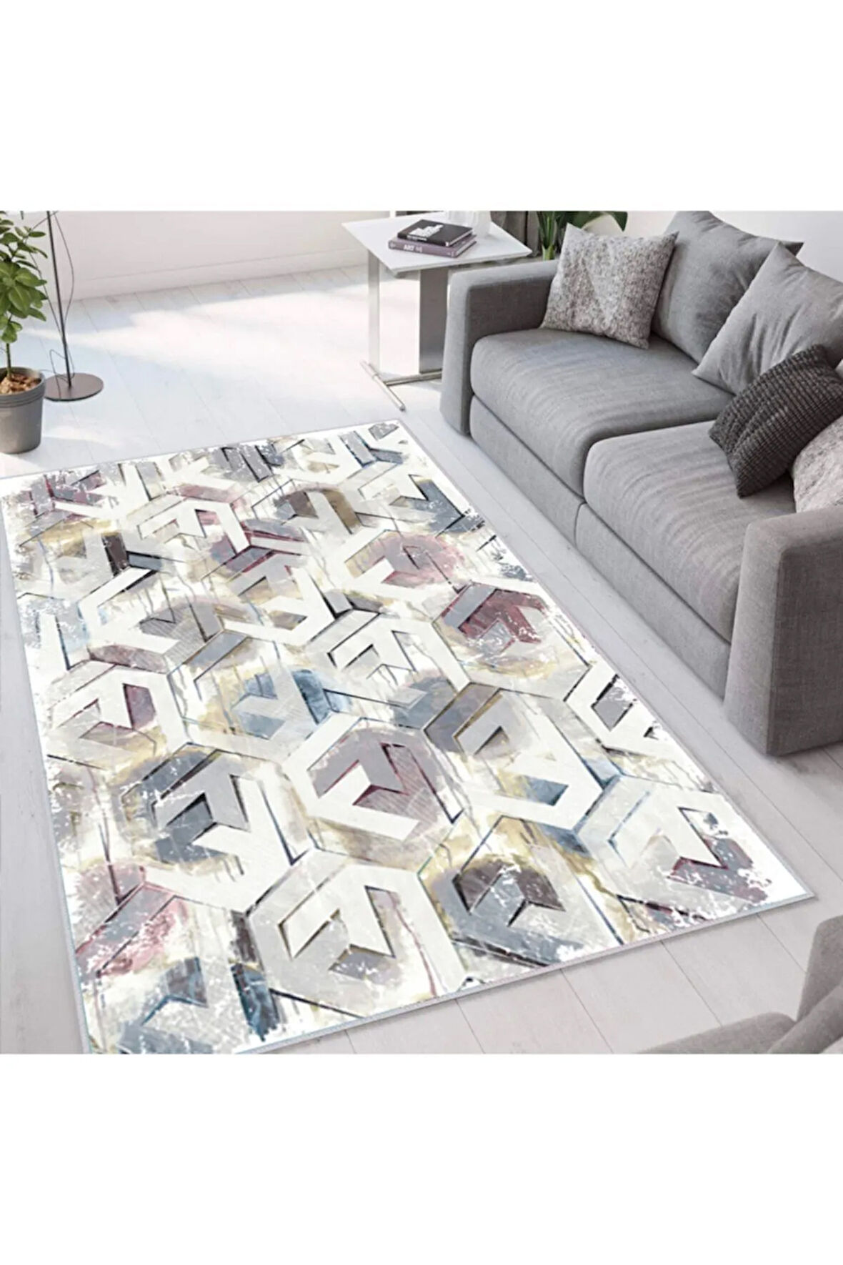 Dijital Baskı Yıkanabilir Kaymaz Taban Salon Halısı Ve Yolluk RVG1533-HT484