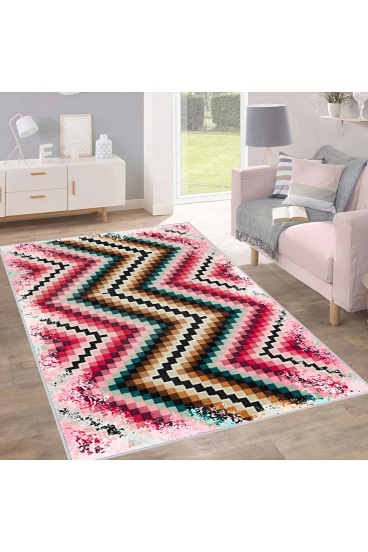 Dijital Baskı Yıkanabilir Kaymaz Taban Salon Halısı Ve Yolluk RVG1536-HT114