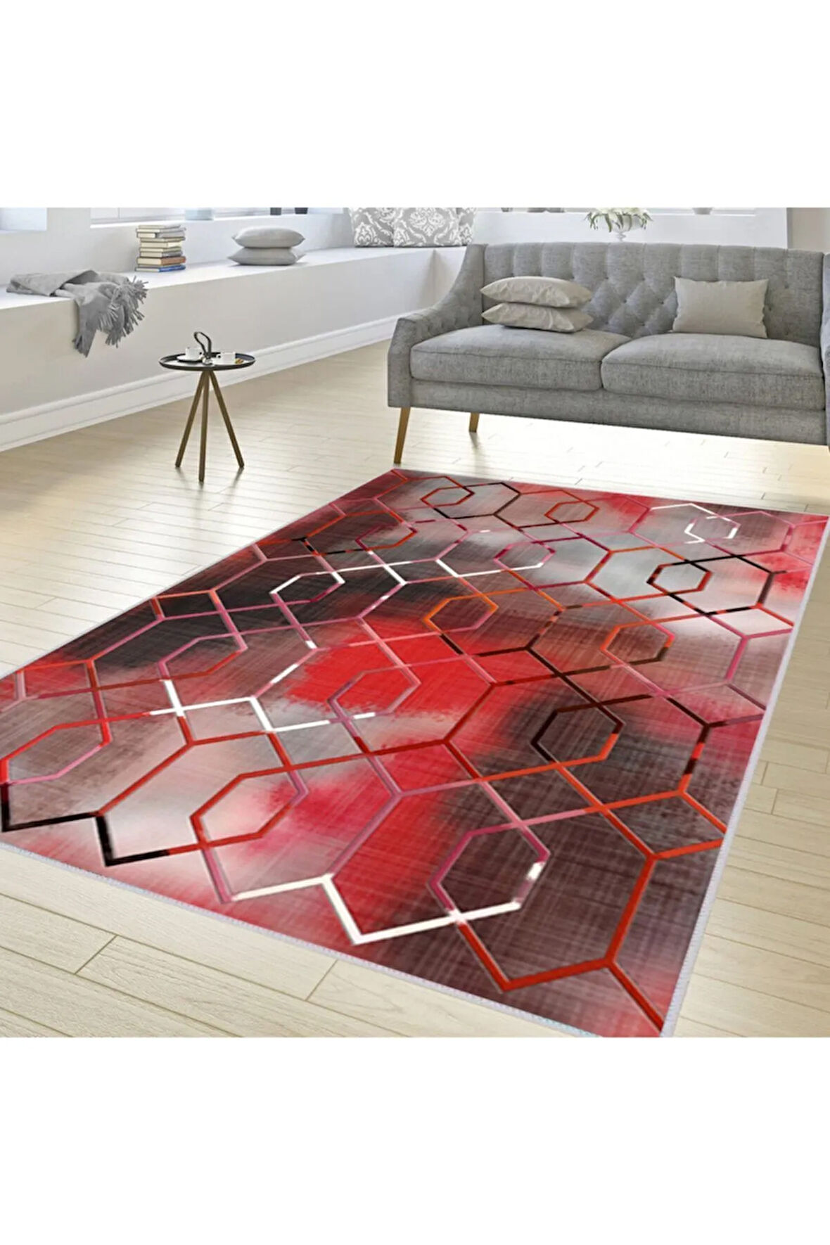 Dijital Baskı Yıkanabilir Kaymaz Taban Salon Halısı Ve Yolluk RVG1538-HT1394