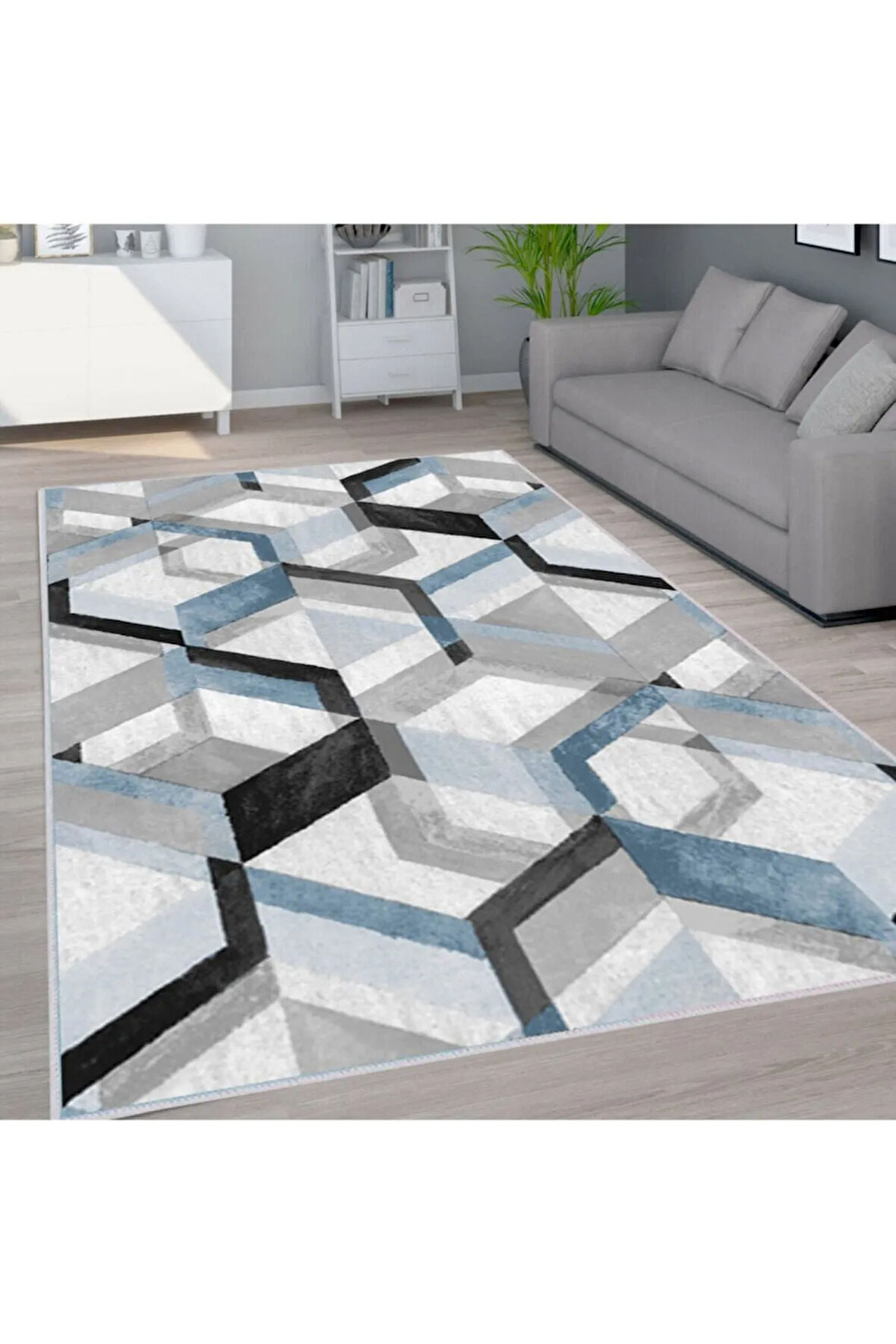 Dijital Baskı Yıkanabilir Kaymaz Taban Salon Halısı Rvg1556-ht175