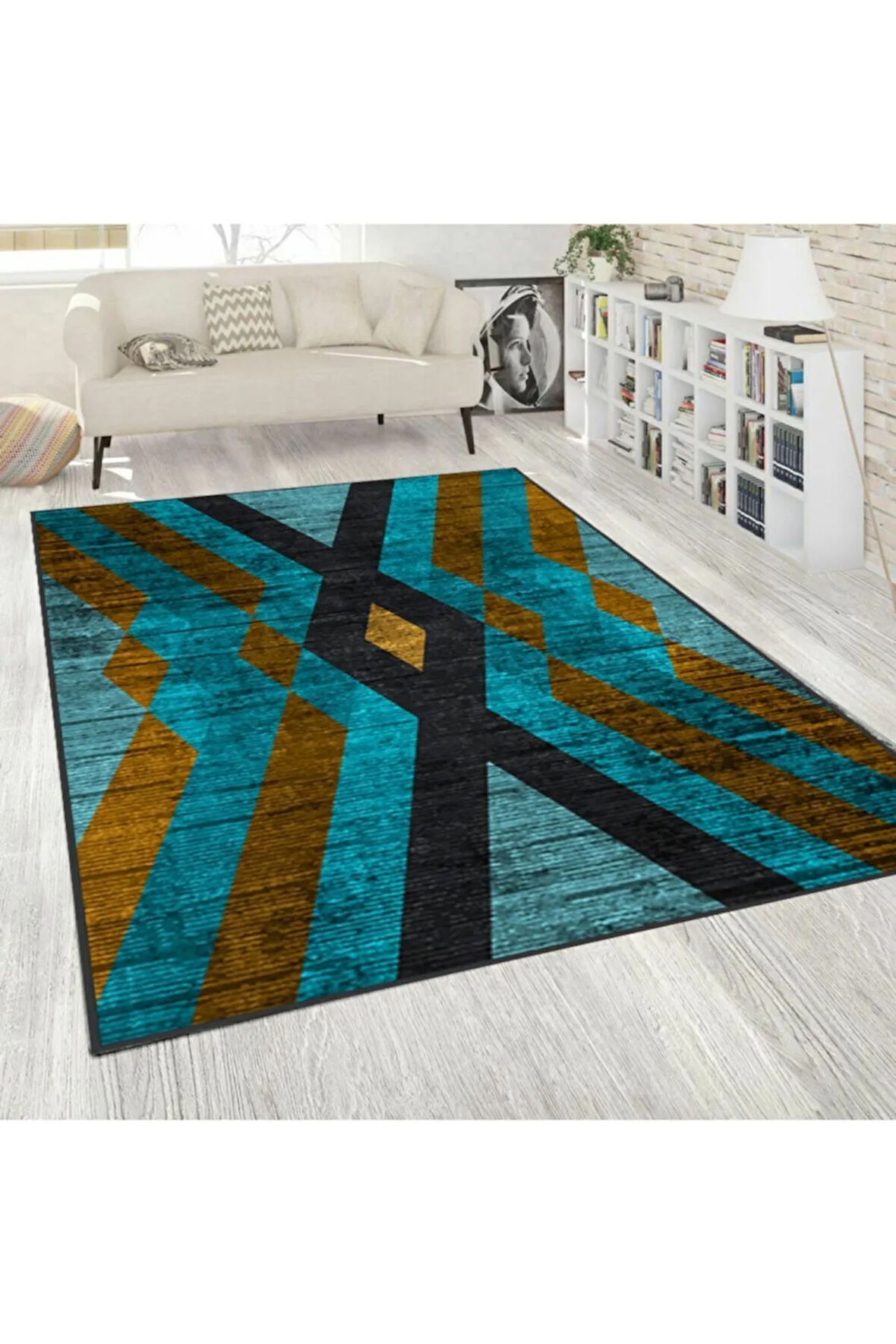 Dijital Baskı Yıkanabilir Kaymaz Taban Salon Halısı Ve Yolluk RVG1560-SD282