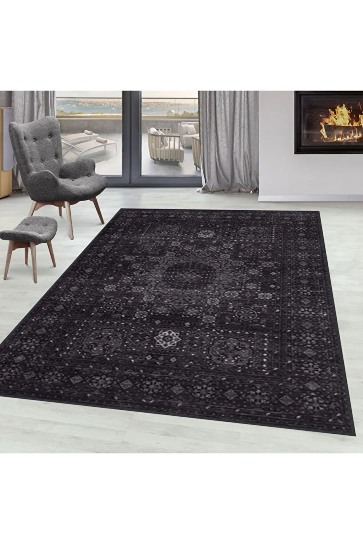 Dijital Baskı Yıkanabilir Kaymaz Taban Salon Halısı Ve Yolluk RVG1567-SD342