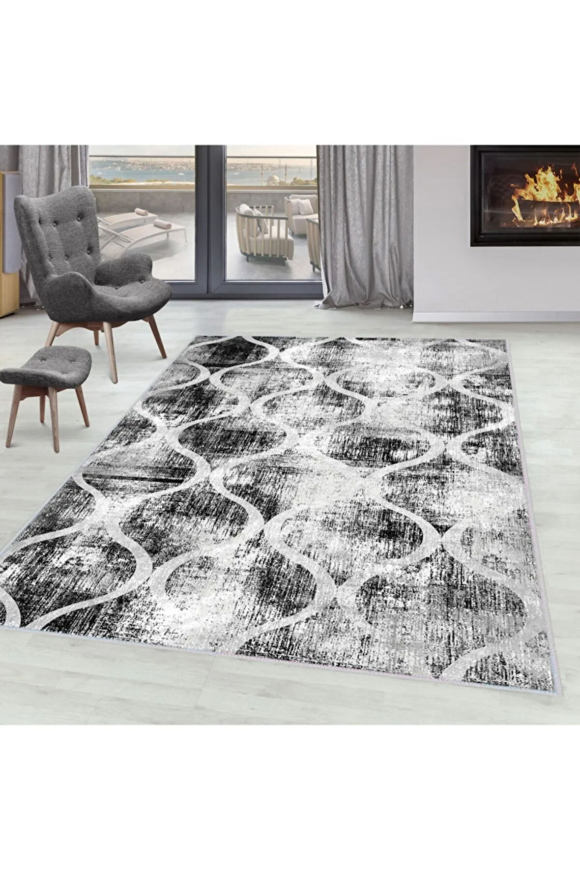 Dijital Baskı Yıkanabilir Kaymaz Taban Salon Halısı Ve Yolluk RVG1606