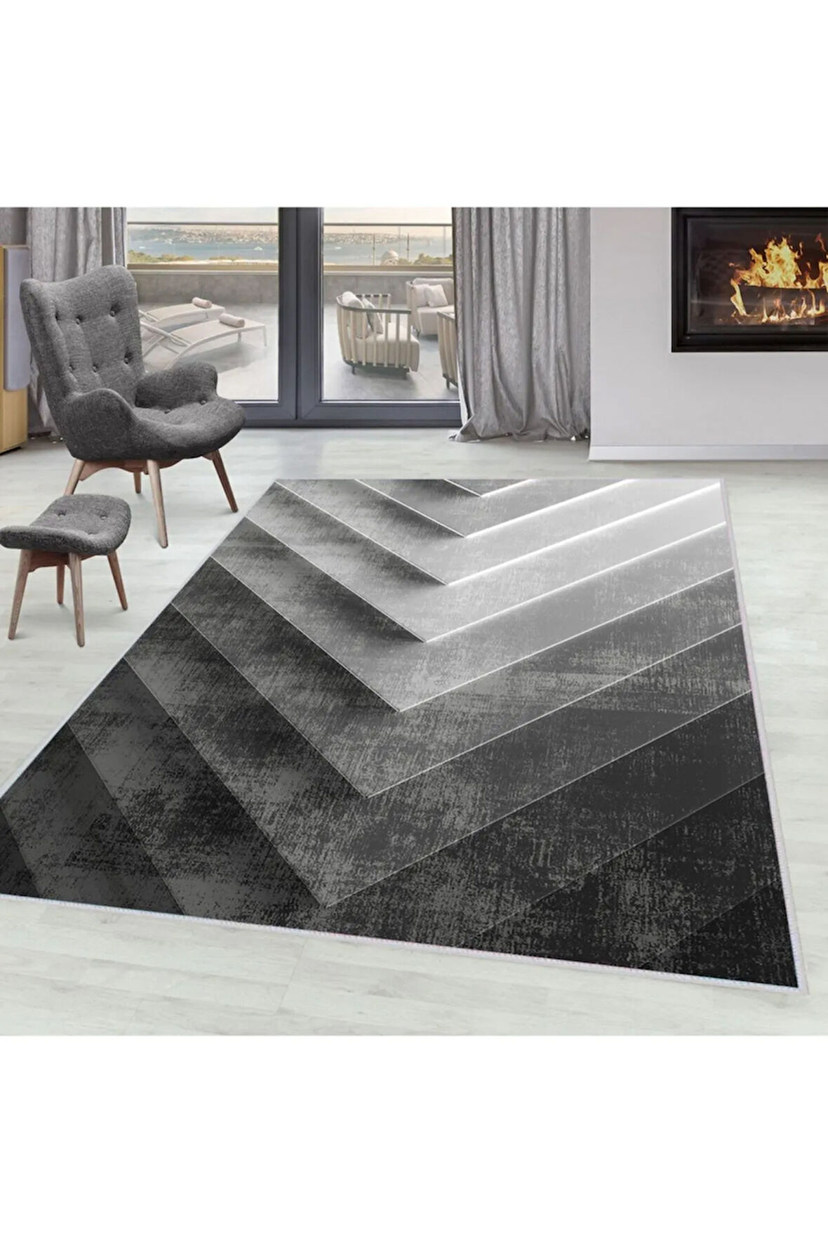 Dijital Baskı Yıkanabilir Kaymaz Taban Salon Halısı Ve Yolluk RVG1609