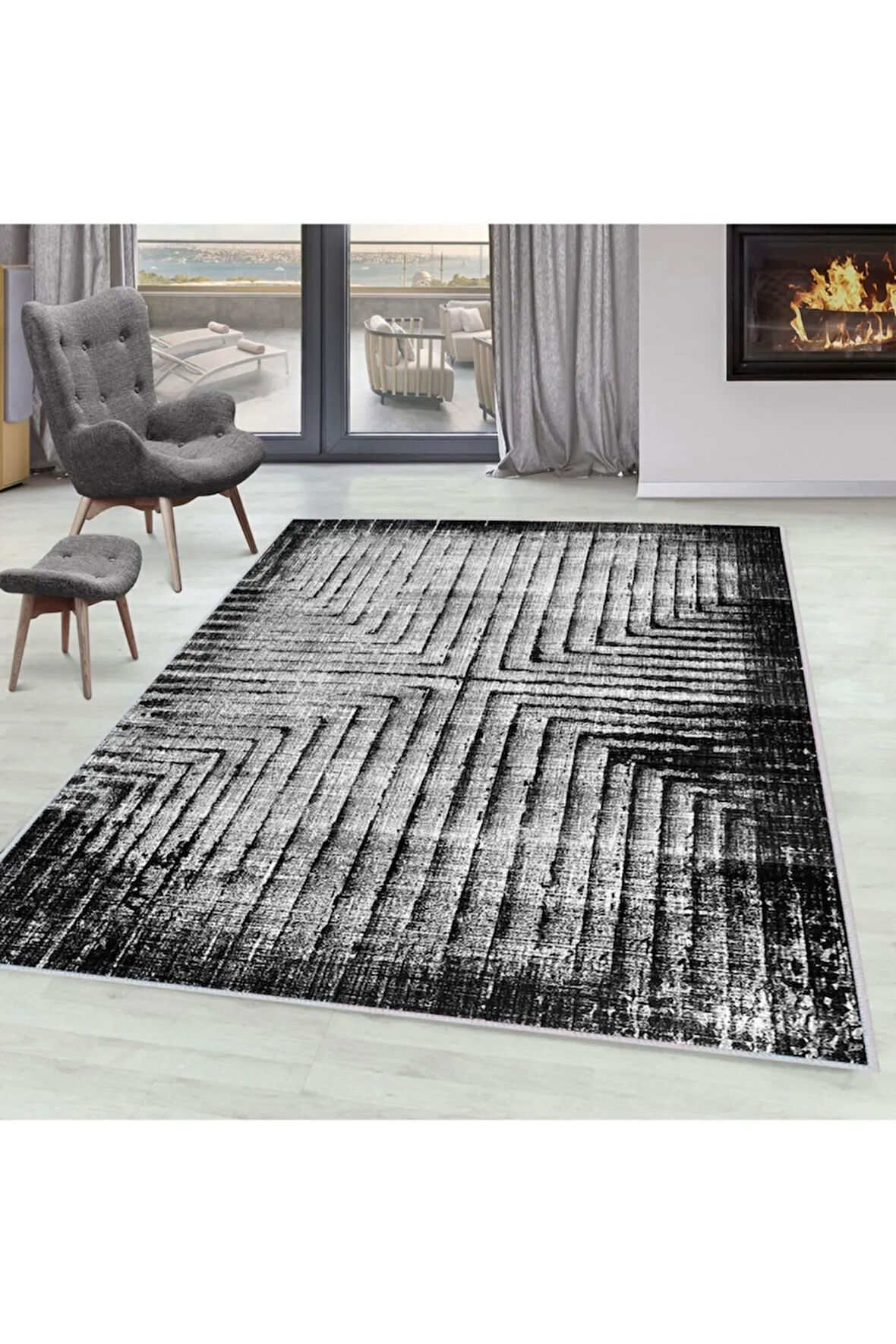 Dijital Baskı Yıkanabilir Kaymaz Taban Salon Halısı Ve Yolluk RVG1610