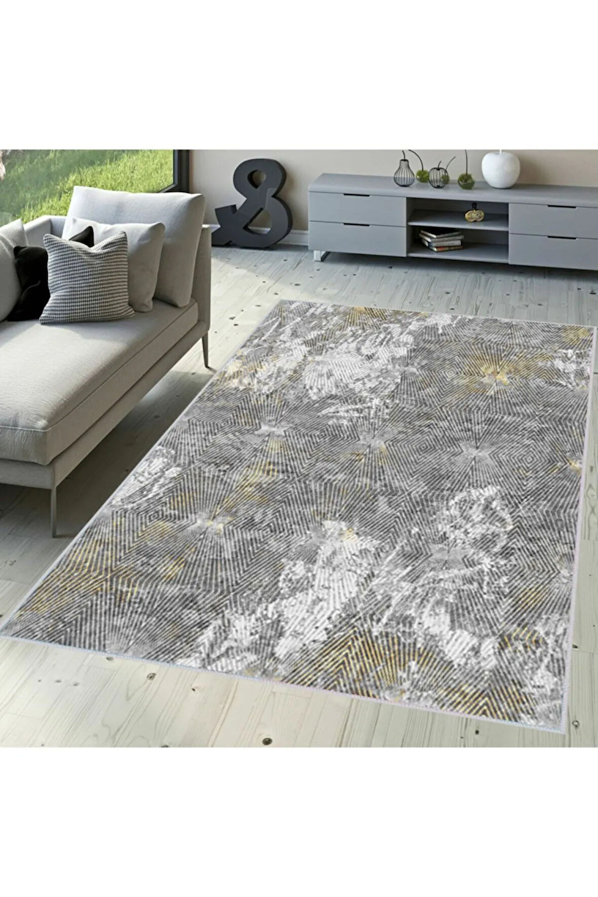 Dijital Baskı Yıkanabilir Kaymaz Taban Salon Halısı Ve Yolluk RVG1634-HT371