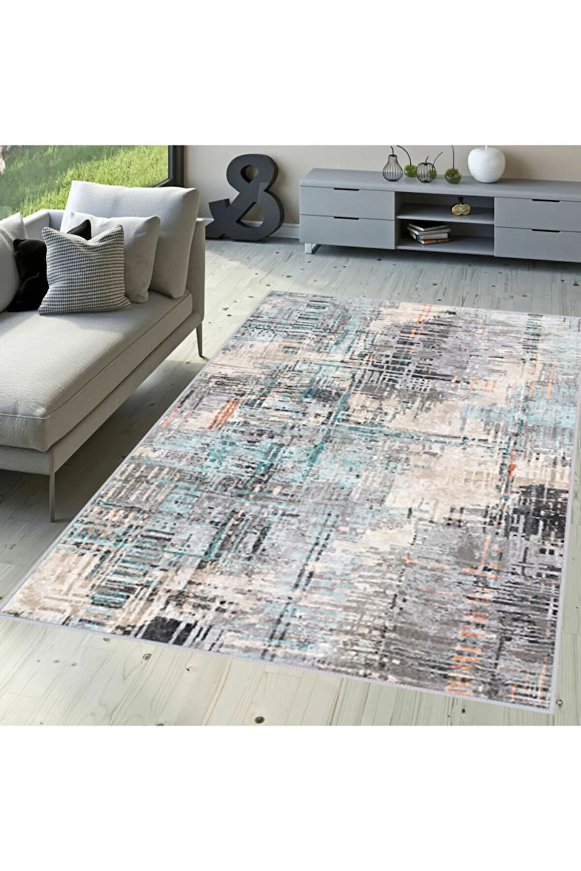 Dijital Baskı Yıkanabilir Kaymaz Taban Salon Halısı Ve Yolluk RVG1637-HT936