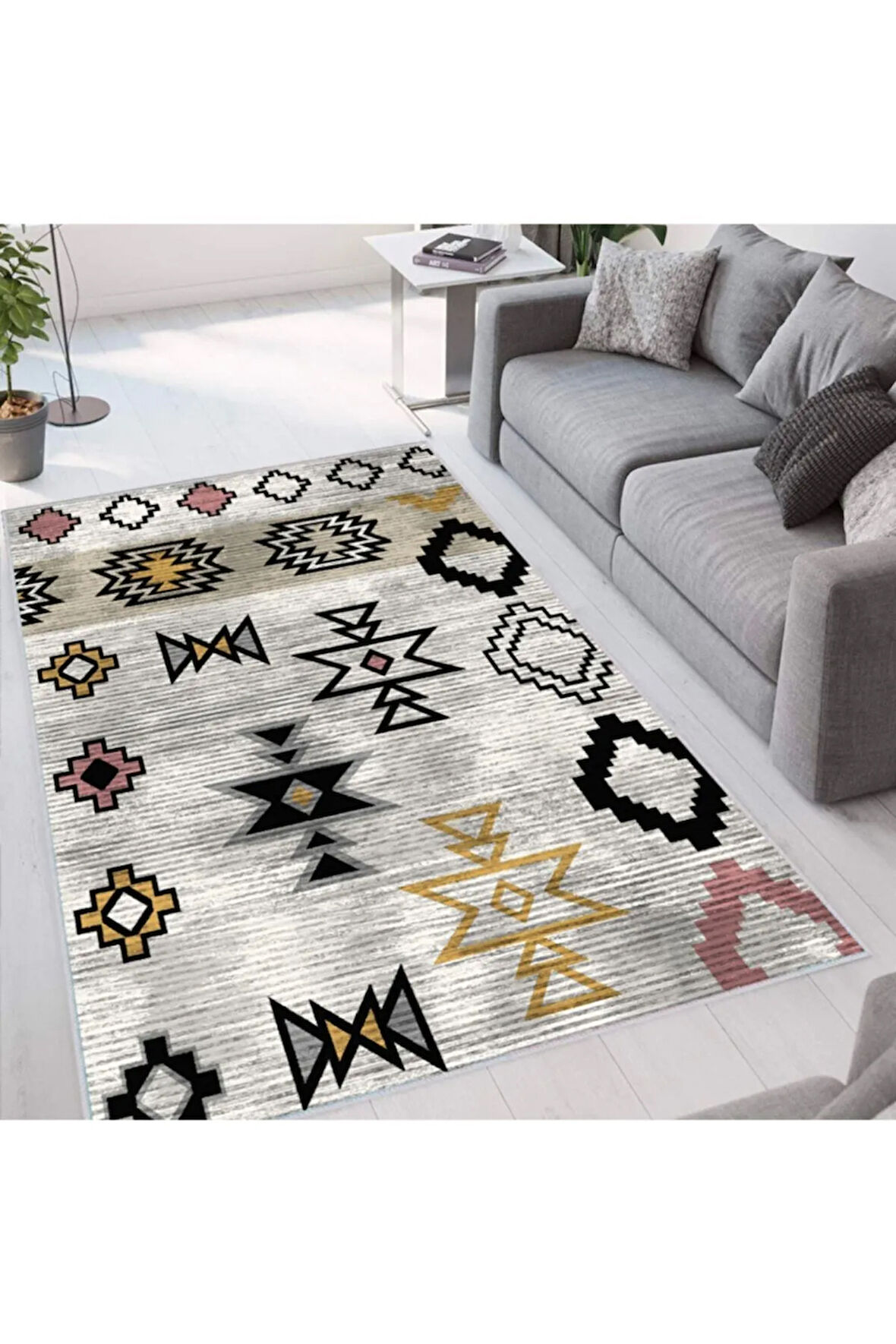 Dijital Baskı Yıkanabilir Kaymaz Taban Salon Halısı Ve Yolluk RVG1664