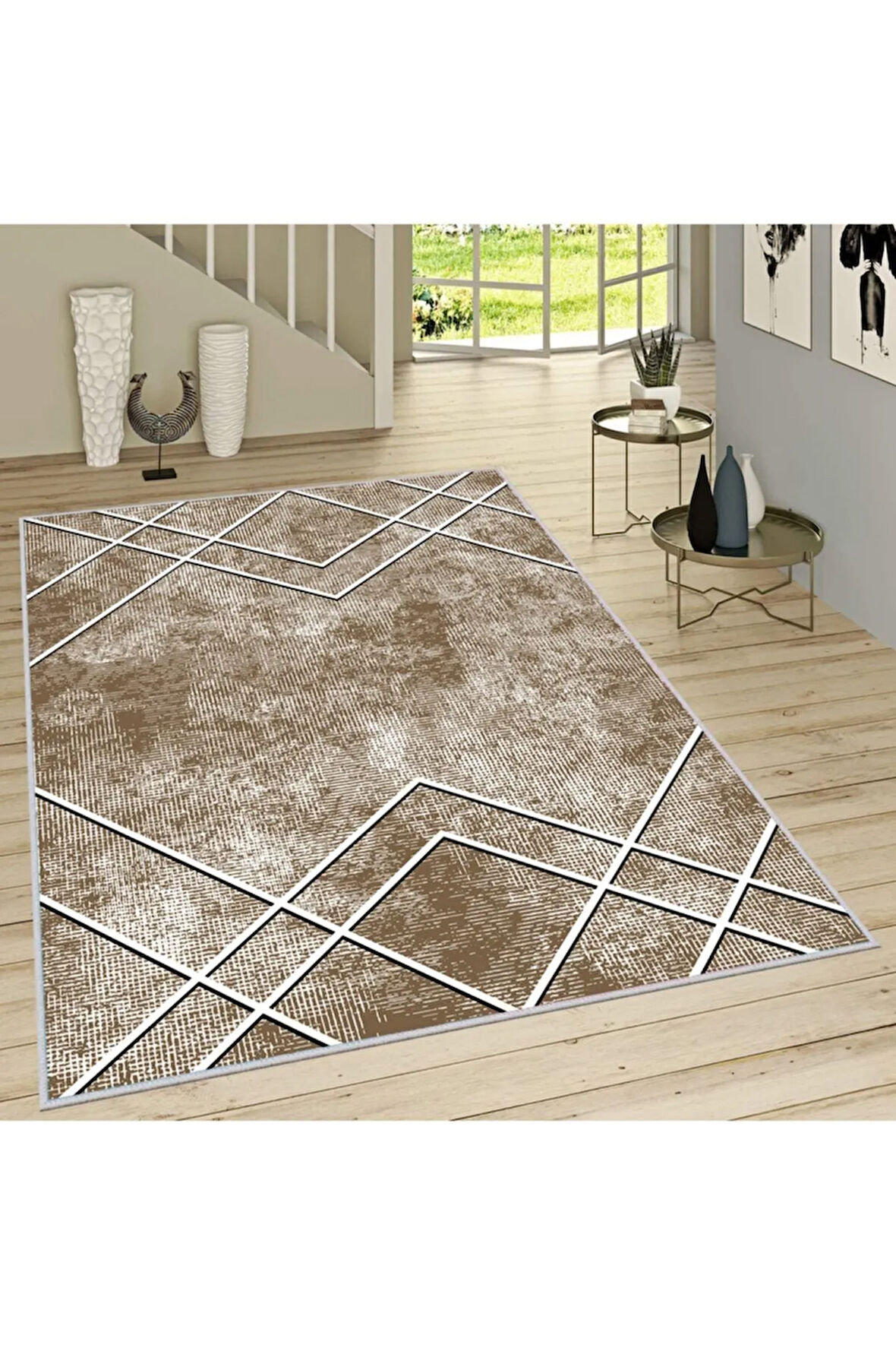 Dijital Baskı Yıkanabilir Kaymaz Taban Salon Halısı Ve Yolluk RVG1669