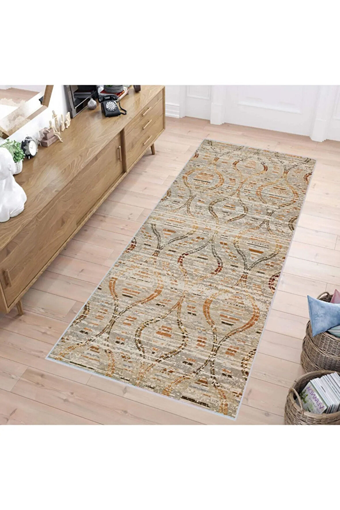 Dijital Baskı Yıkanabilir Kaymaz Taban Salon Halısı Ve Yolluk RVG1672