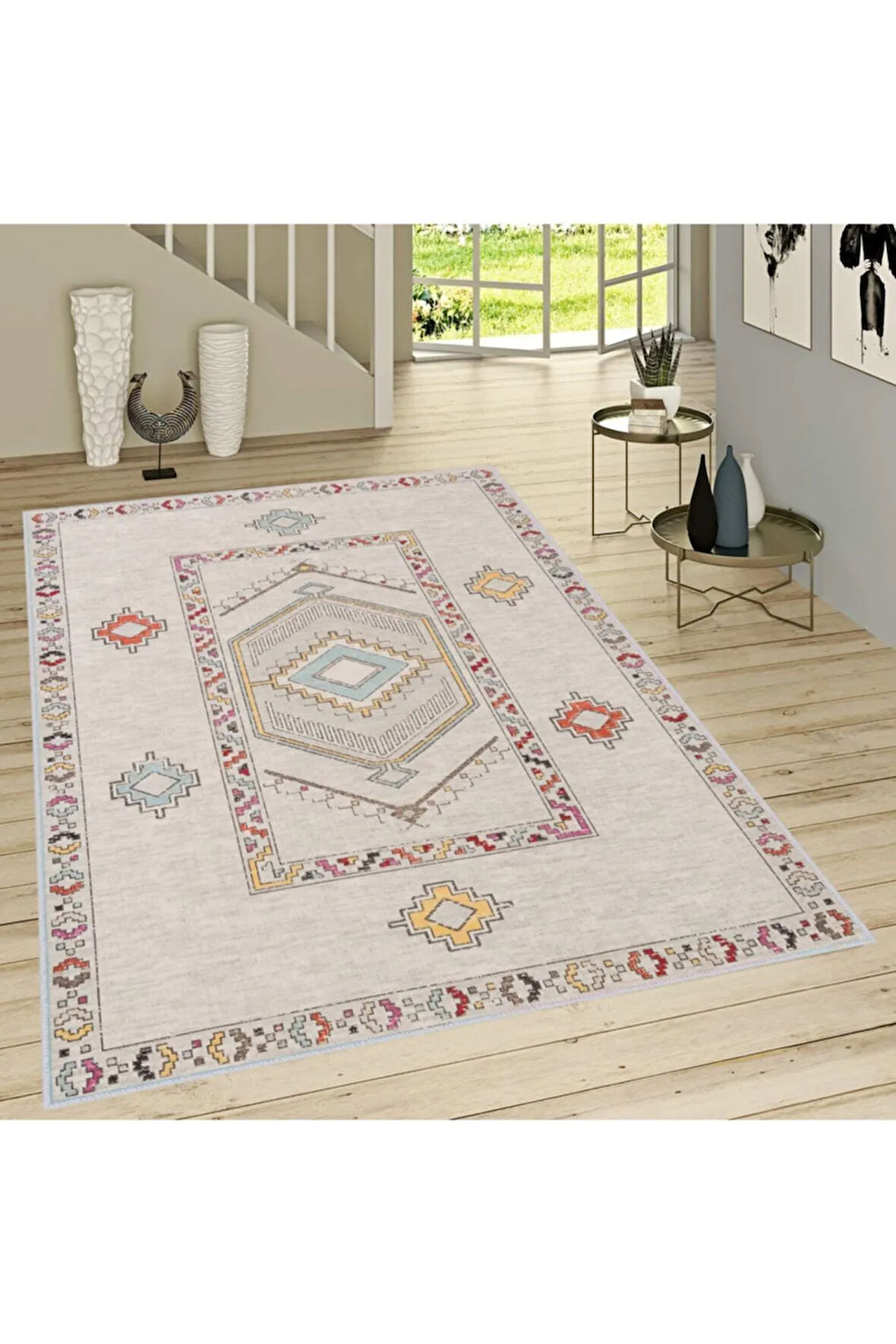 Dijital Baskı Yıkanabilir Kaymaz Taban Salon Halısı Ve Yolluk RVG1679