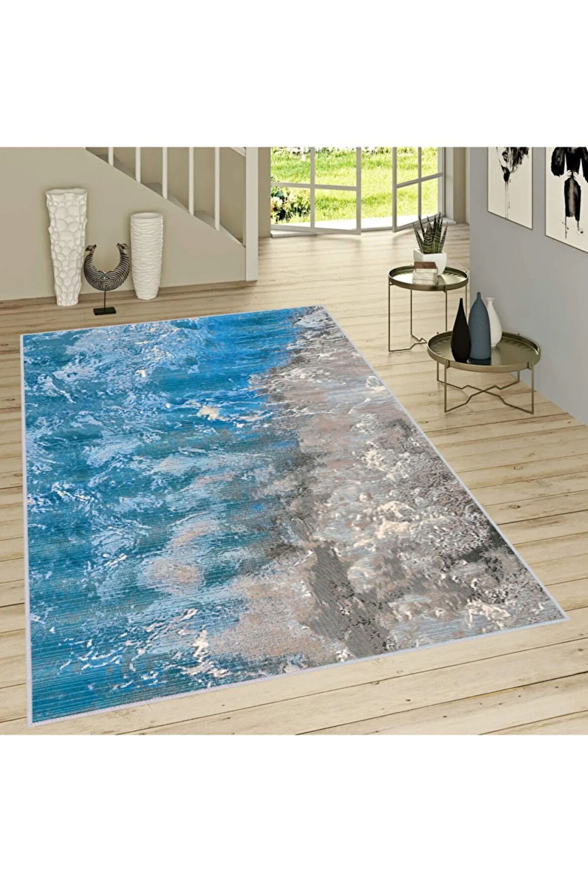 Dijital Baskı Yıkanabilir Kaymaz Taban Salon Halısı Ve Yolluk RVG1681