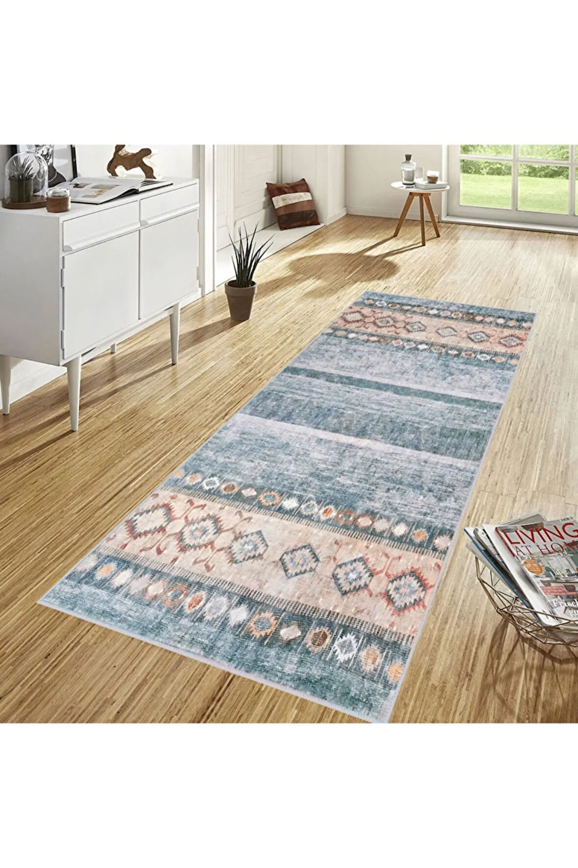 Dijital Baskı Yıkanabilir Kaymaz Taban Salon Halısı Ve Yolluk RVG1683