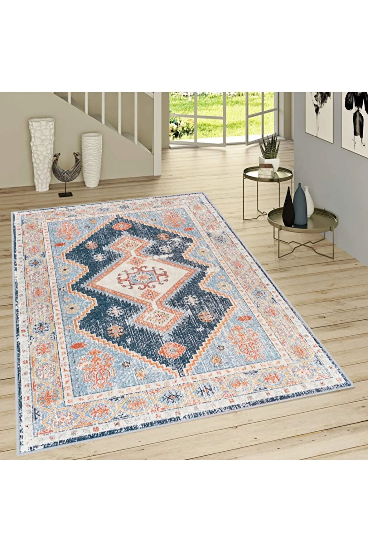 Dijital Baskı Yıkanabilir Kaymaz Taban Salon Halısı Ve Yolluk RVG1688