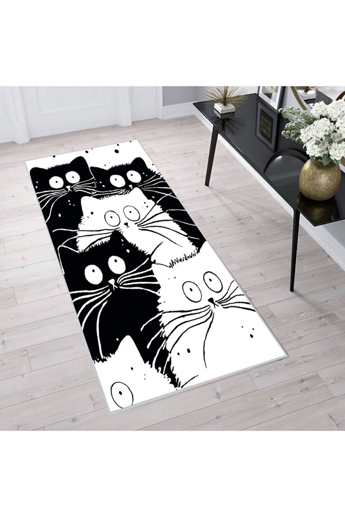 Dijital Baskı Yıkanabilir Kaymaz Taban Salon Halısı Ve Yolluk RVG1709