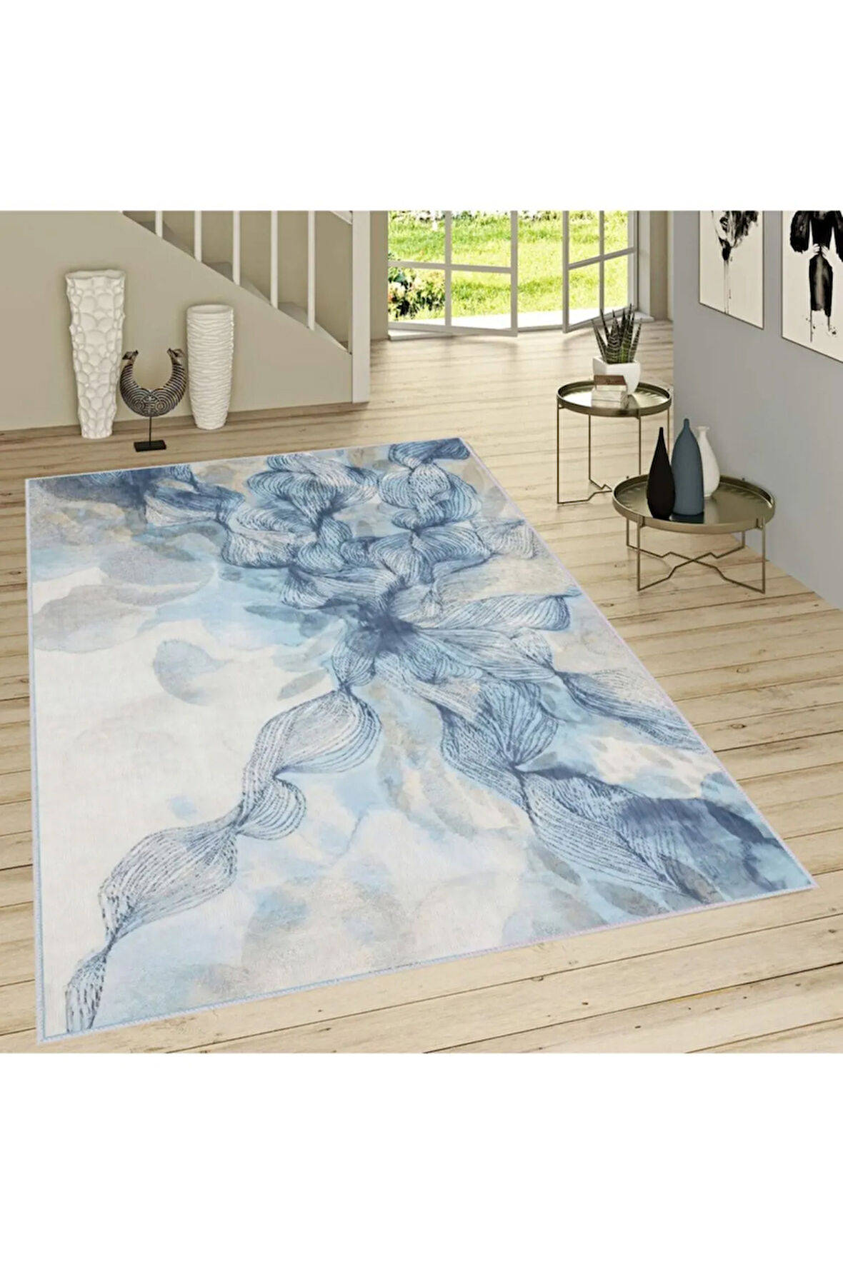 Dijital Baskı Yıkanabilir Kaymaz Taban Salon Halısı Ve Yolluk RVG1712