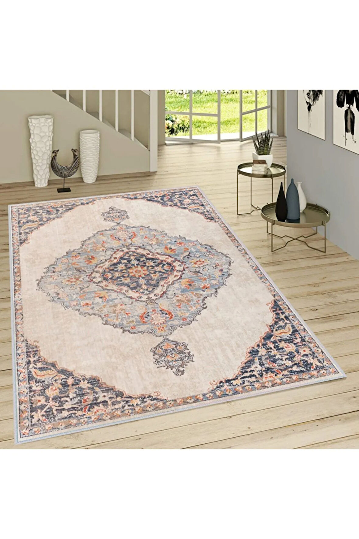 Dijital Baskı Yıkanabilir Kaymaz Taban Salon Halısı Ve Yolluk RVG1716