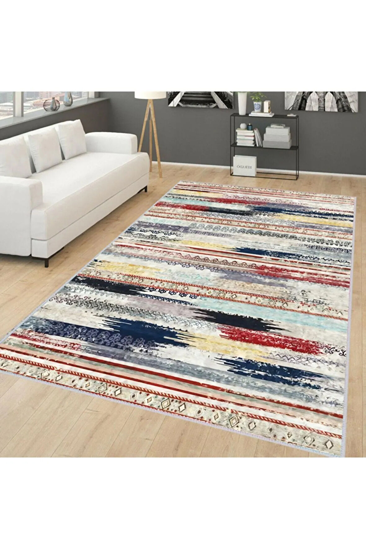 Dijital Baskı Yıkanabilir Kaymaz Taban Salon Halısı Ve Yolluk RVG1734