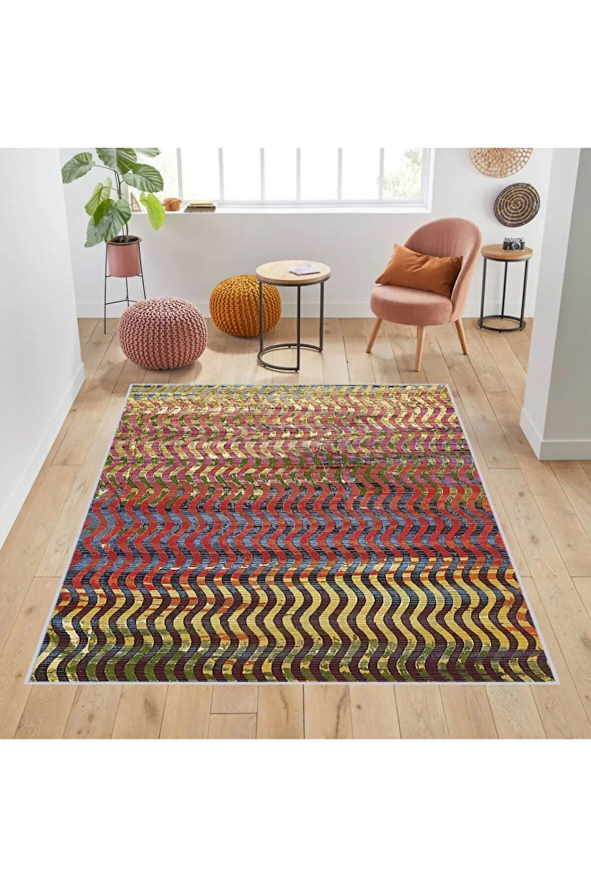 Dijital Baskı Yıkanabilir Kaymaz Taban Salon Halısı Ve Yolluk RVG1735