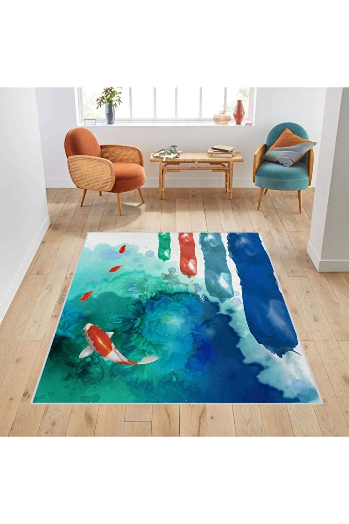 Dijital Baskı Yıkanabilir Kaymaz Taban Salon Halısı Ve Yolluk RVG1744