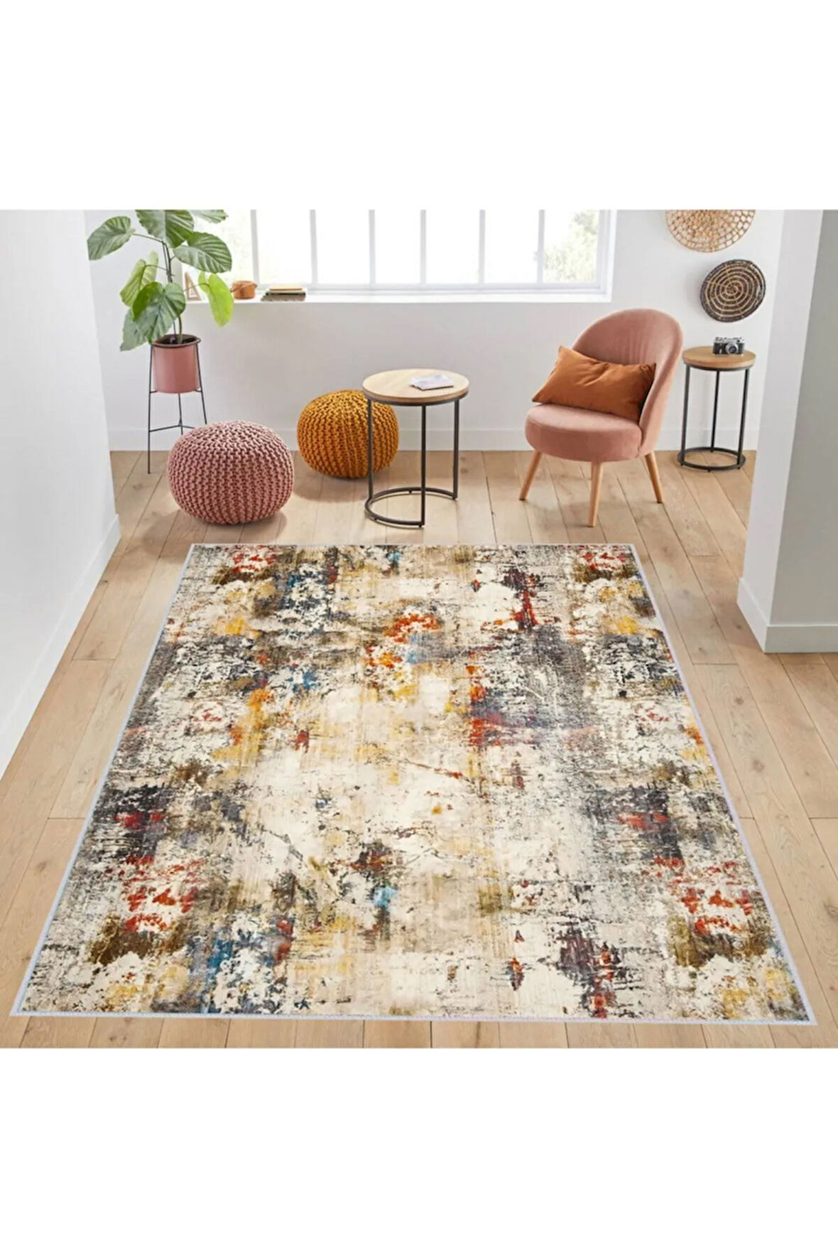 Dijital Baskı Yıkanabilir Kaymaz Taban Salon Halısı Ve Yolluk RVG1747