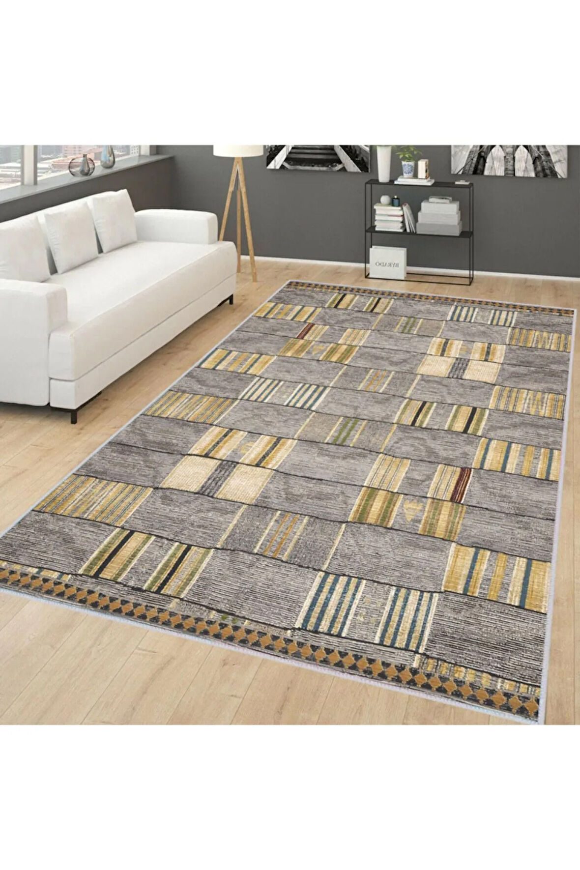 Dijital Baskı Yıkanabilir Kaymaz Taban Salon Halısı Ve Yolluk RVG1750