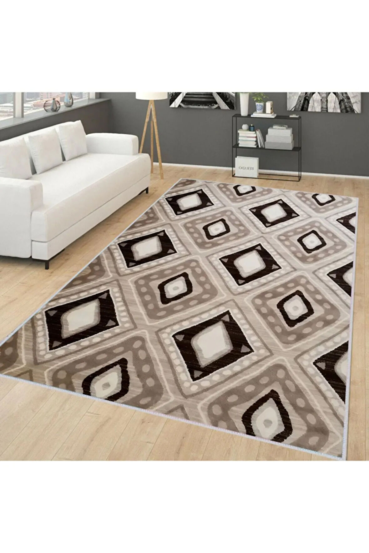 Dijital Baskı Yıkanabilir Kaymaz Taban Salon Halısı Ve Yolluk RVG1753