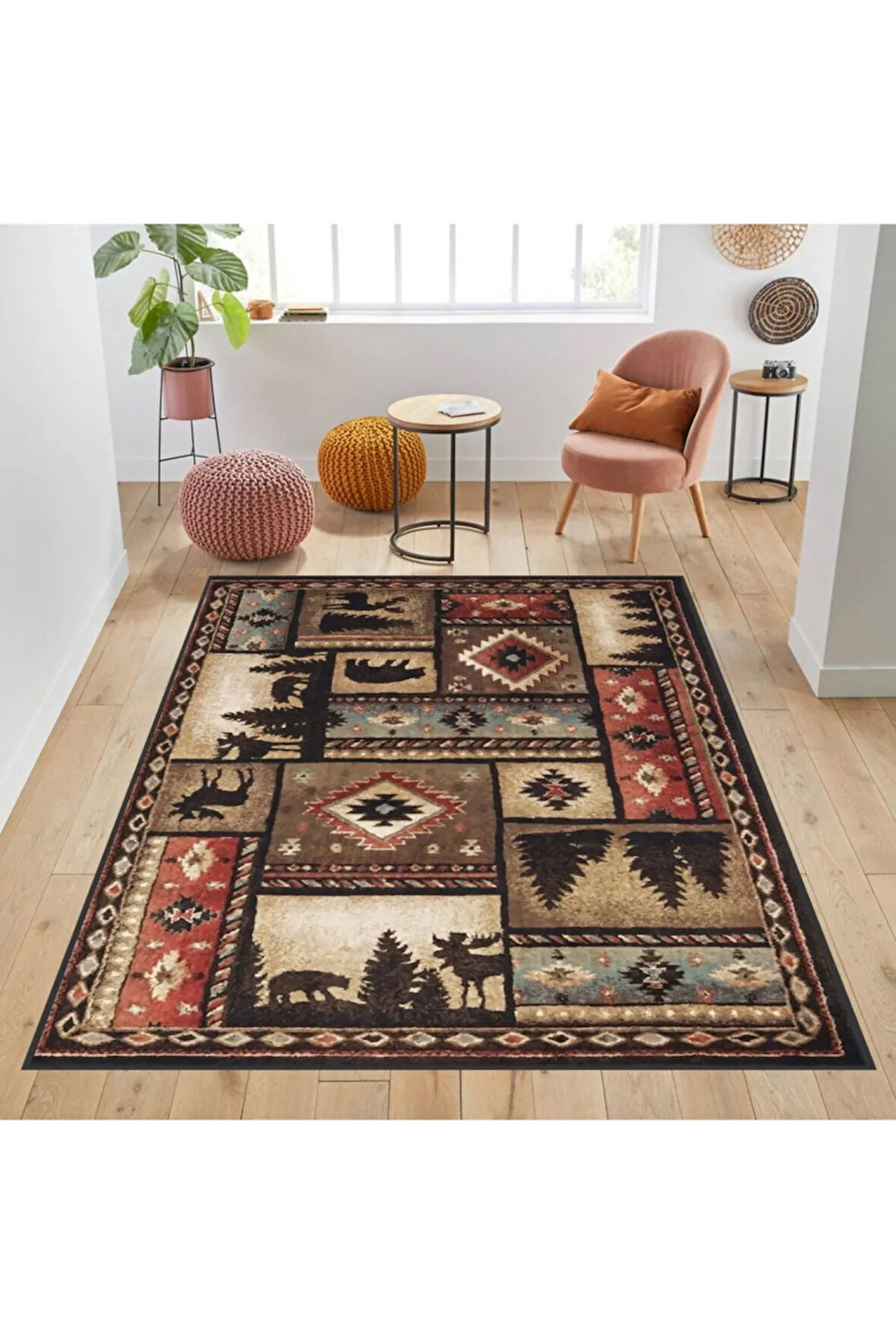 Dijital Baskı Yıkanabilir Kaymaz Taban Salon Halısı Ve Yolluk RVG1755