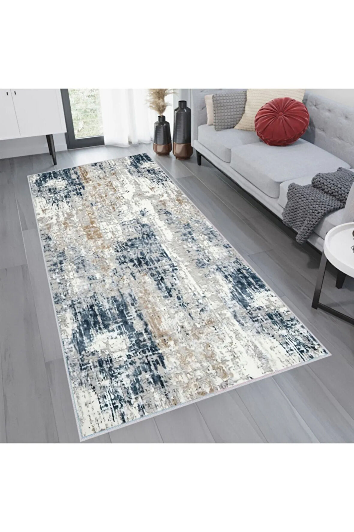 Dijital Baskı Yıkanabilir Kaymaz Taban Salon Halısı Ve Yolluk RVG1760