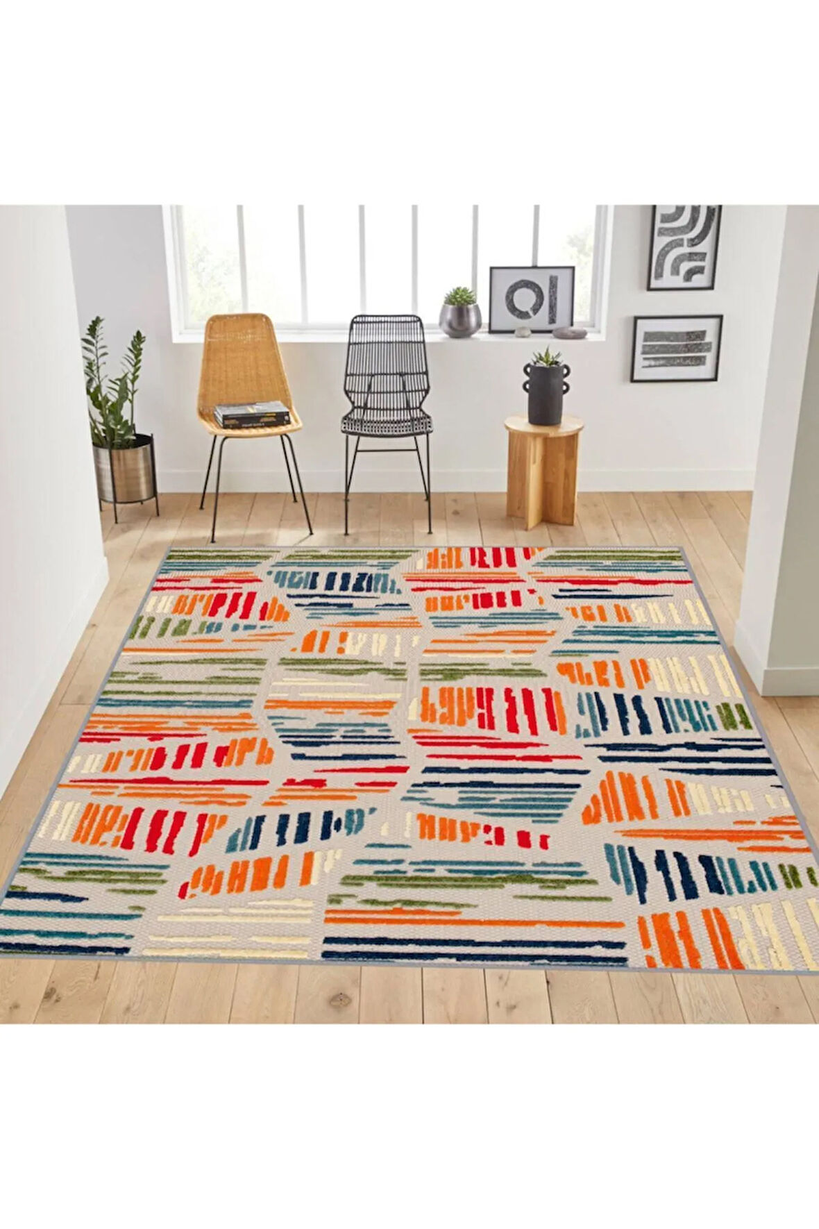 Dijital Baskı Yıkanabilir Kaymaz Taban Salon Halısı Ve Yolluk RVG1779