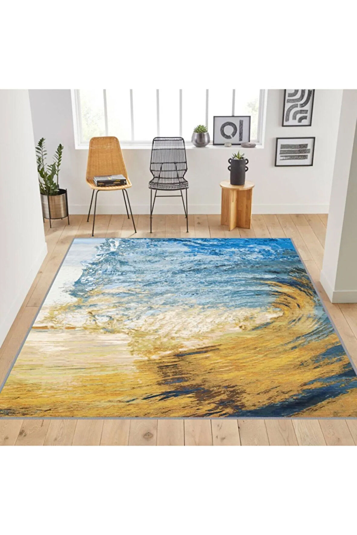 Dijital Baskı Yıkanabilir Kaymaz Taban Salon Halısı Ve Yolluk RVG1782