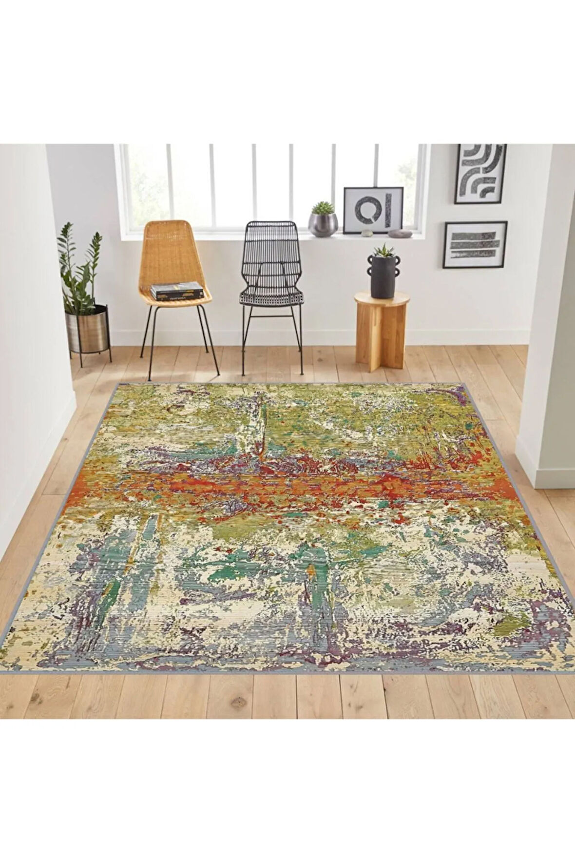 Dijital Baskı Yıkanabilir Kaymaz Taban Salon Halısı Ve Yolluk RVG1784