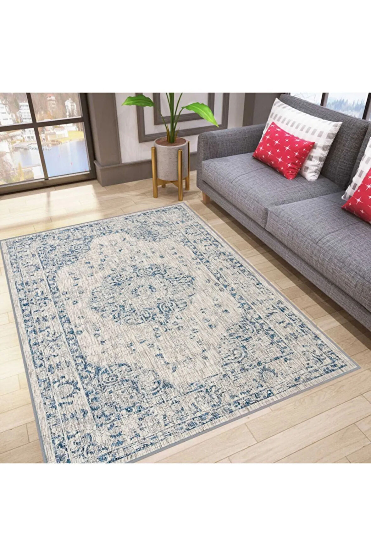 Dijital Baskı Yıkanabilir Kaymaz Taban Salon Halısı Ve Yolluk RVG1792