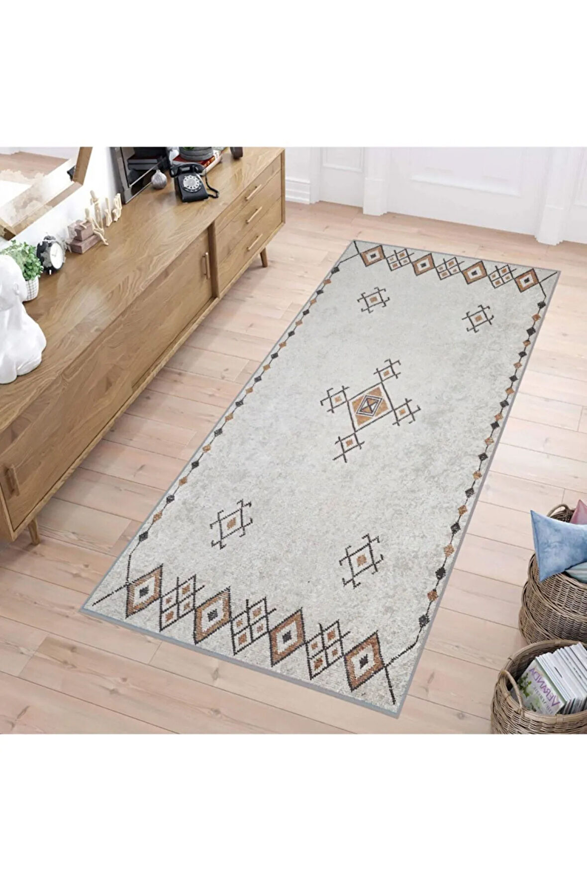 Dijital Baskı Yıkanabilir Kaymaz Taban Salon Halısı Ve Yolluk RVG1796