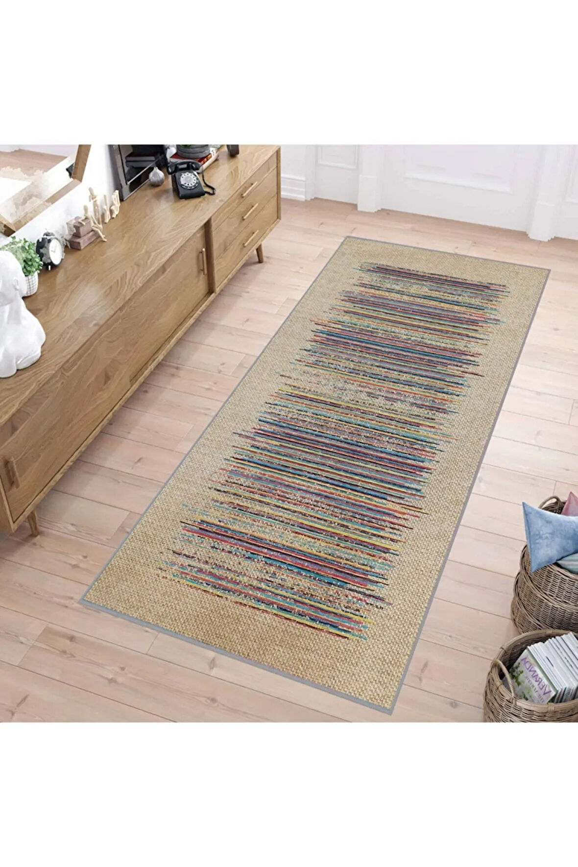 Dijital Baskı Yıkanabilir Kaymaz Taban Salon Halısı Ve Yolluk RVG1797