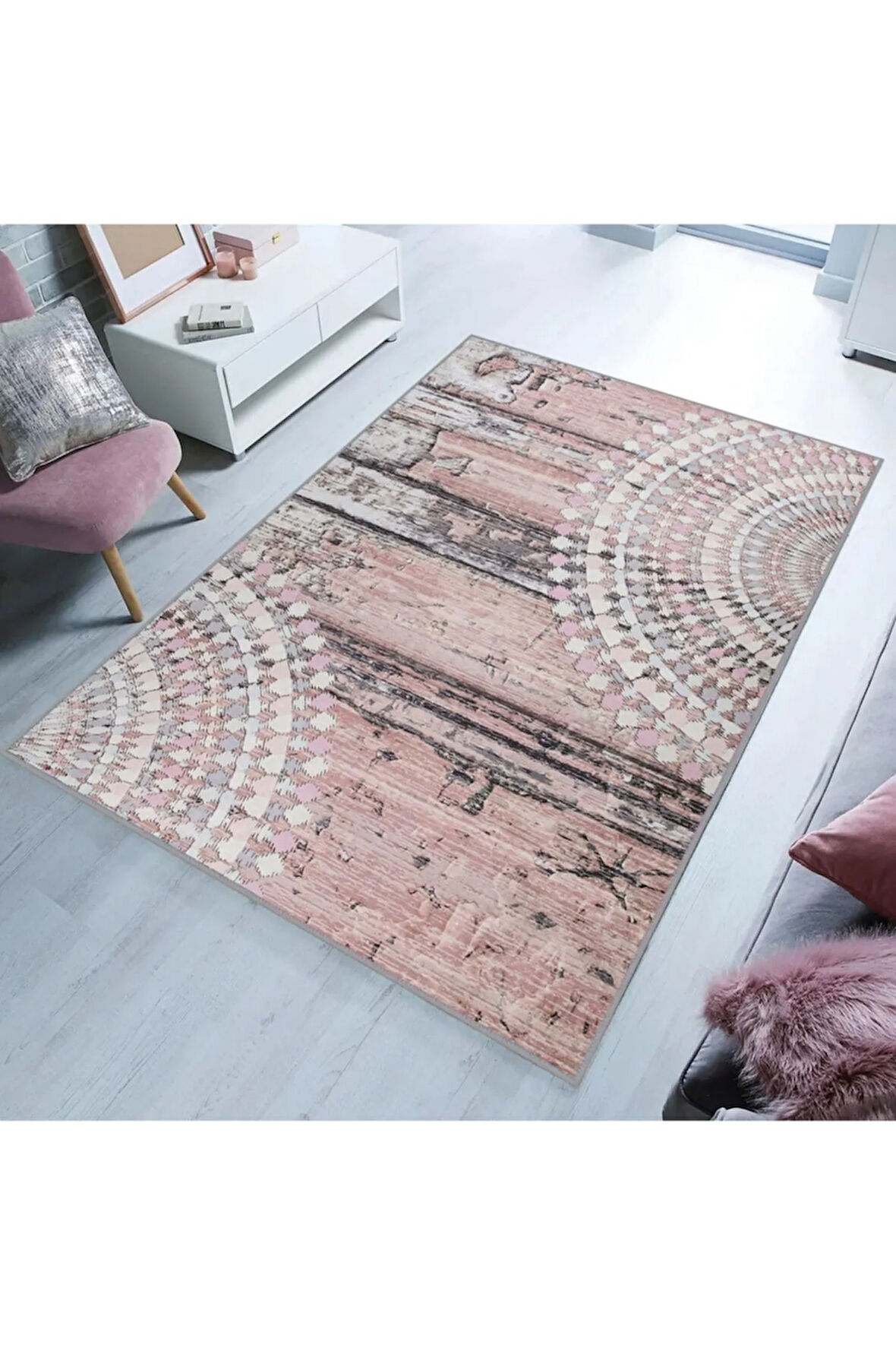 Dijital Baskı Yıkanabilir Kaymaz Taban Salon Halısı Ve Yolluk RVG1821