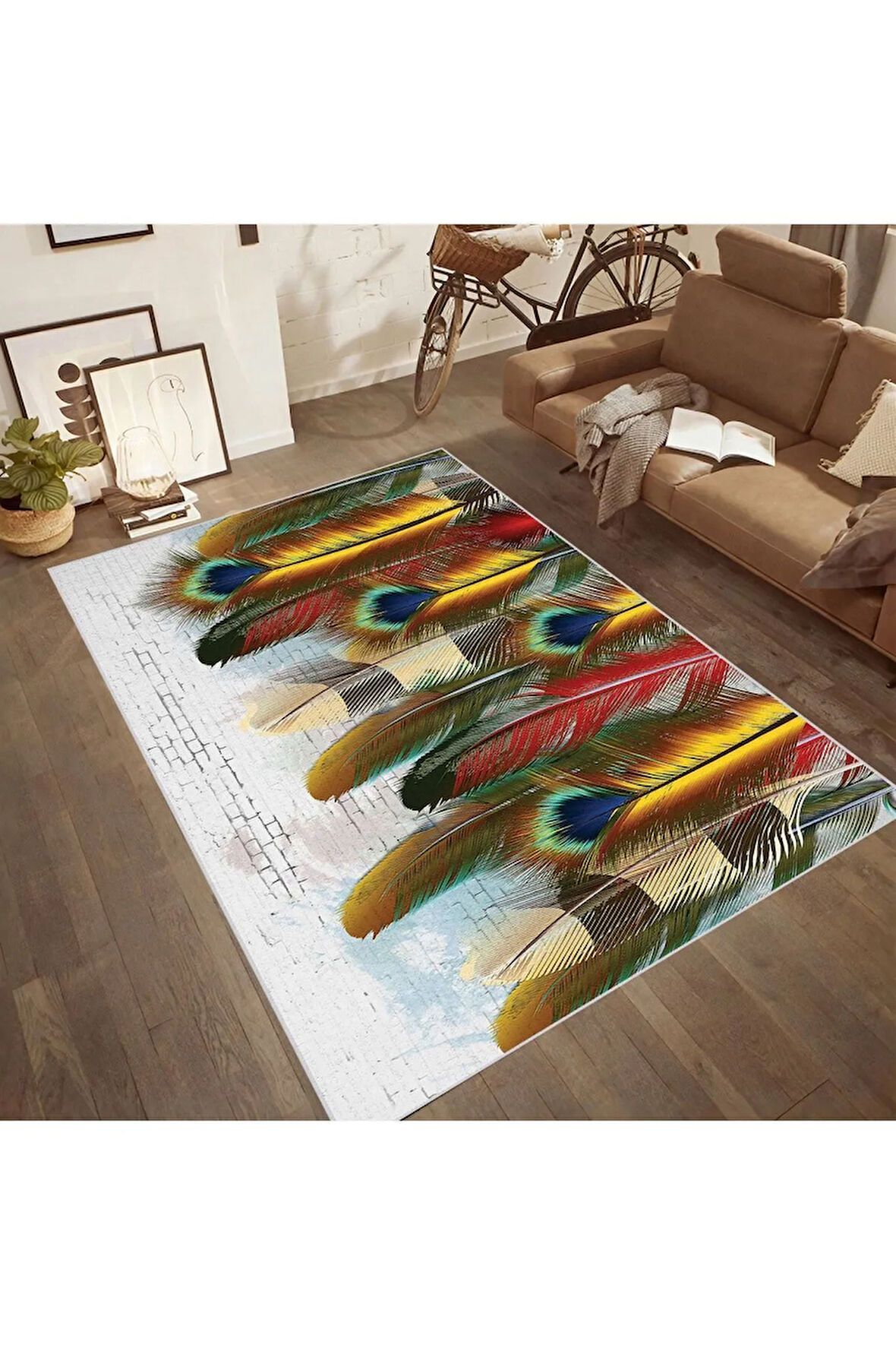 Dijital Baskı Yıkanabilir Kaymaz Taban Salon Halısı Ve Yolluk RVG1842-SM239