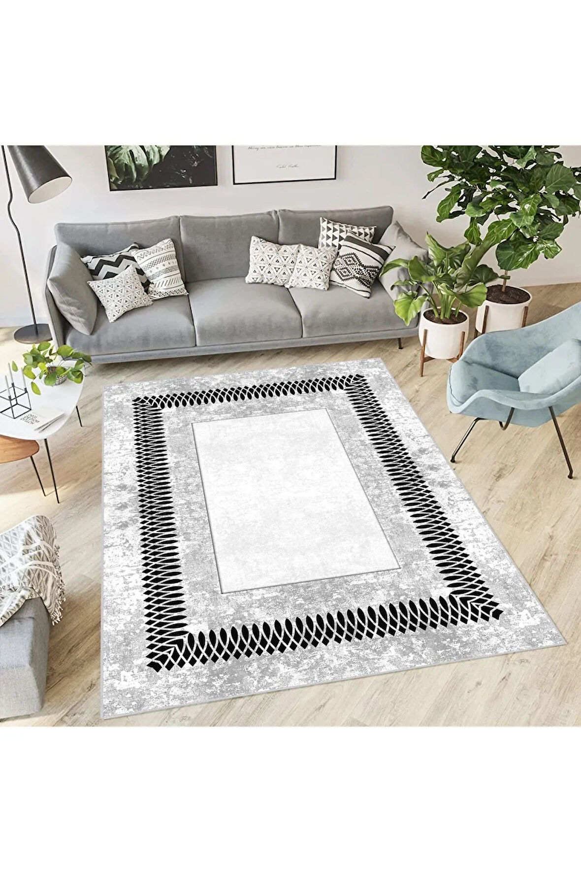 Dijital Baskı Yıkanabilir Kaymaz Taban Salon Halısı Ve Yolluk RVG1863-SM90