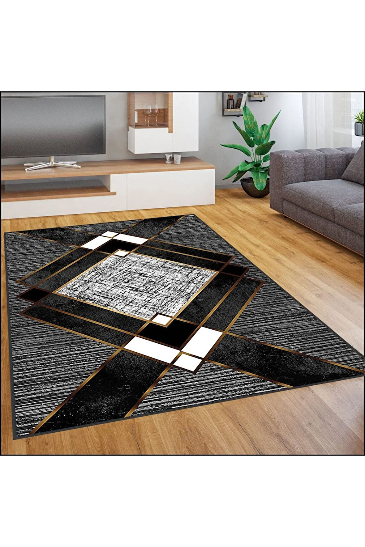 Dijital Baskı Yıkanabilir Kaymaz Taban Salon Halısı Ve Yolluk RVG1871-SM251