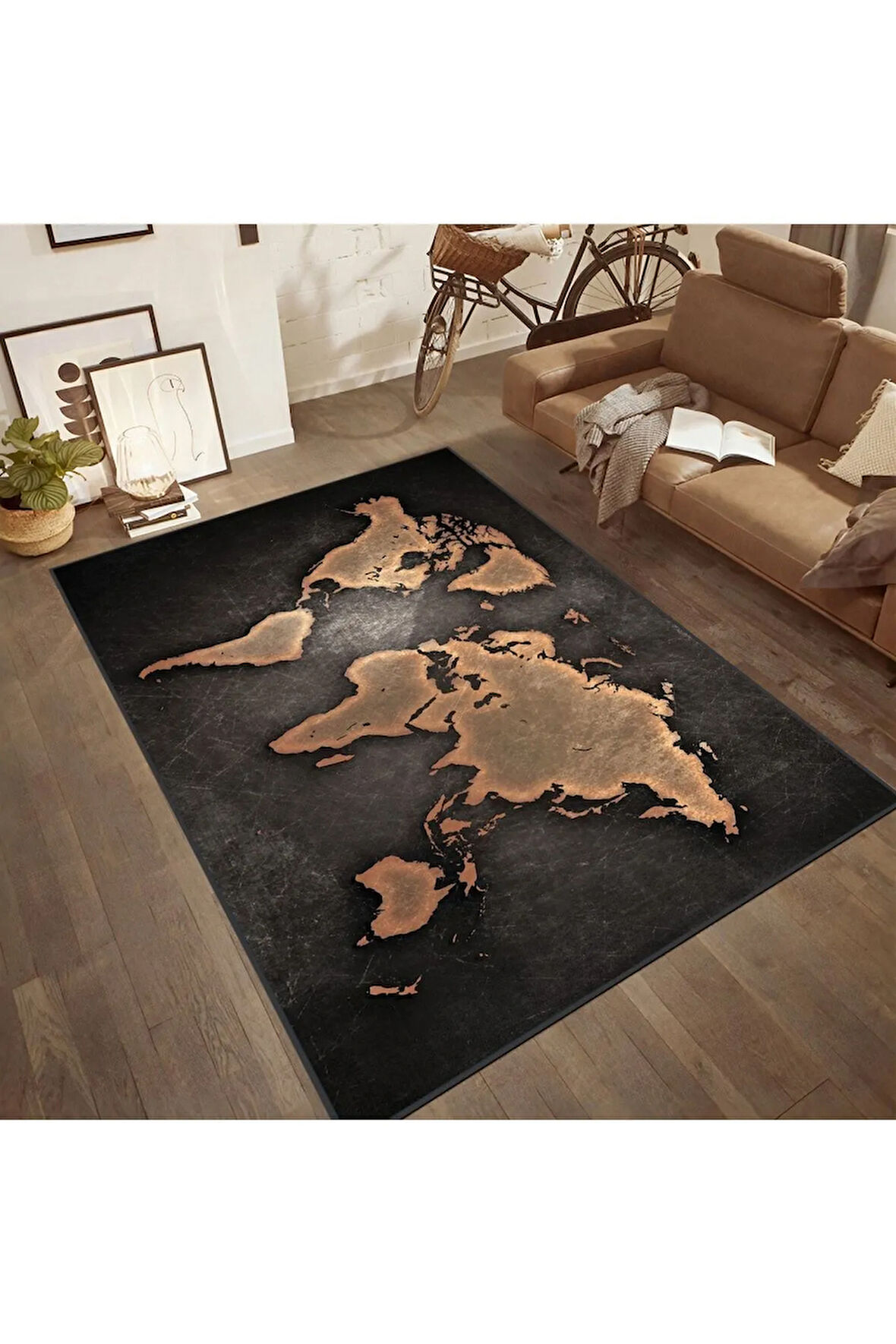 Dijital Baskı Yıkanabilir Kaymaz Taban Salon Halısı Ve Yolluk RVG1873-SD155