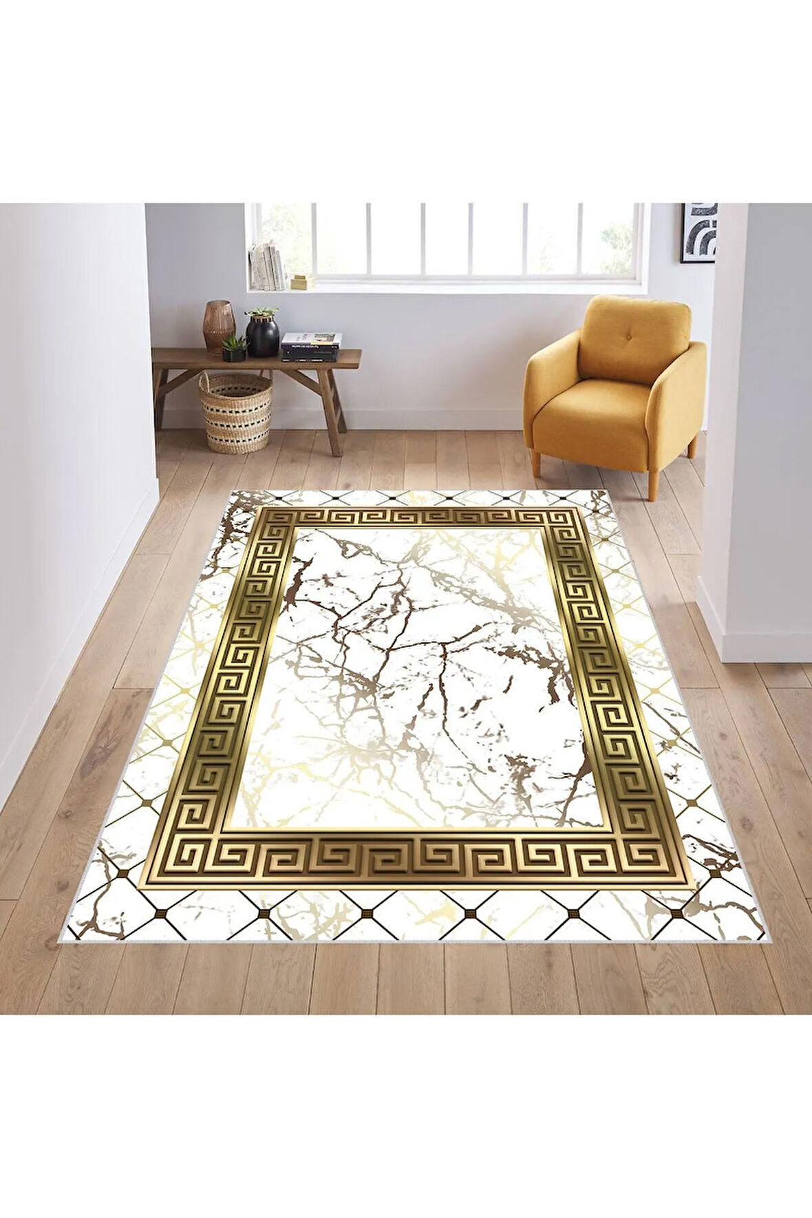 Dijital Baskı Yıkanabilir Kaymaz Taban Salon Halısı Ve Yolluk RVG1883-SM98