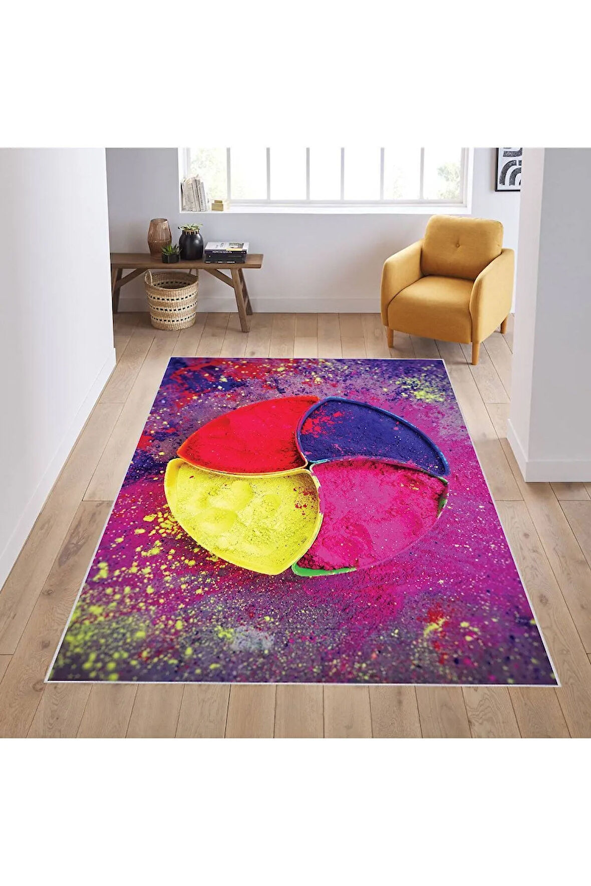 Dijital Baskı Yıkanabilir Kaymaz Taban Salon Halısı Ve Yolluk RVG1894-SD041