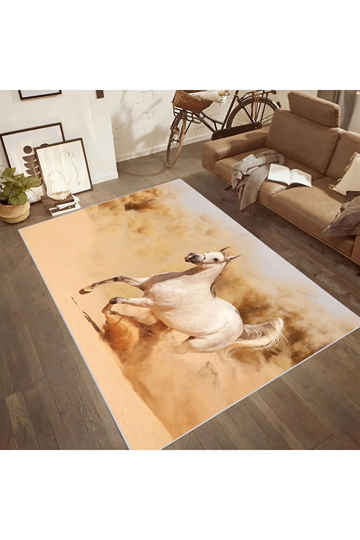 Dijital Baskı Yıkanabilir Kaymaz Taban Salon Halısı Ve Yolluk RVG1896-SD097