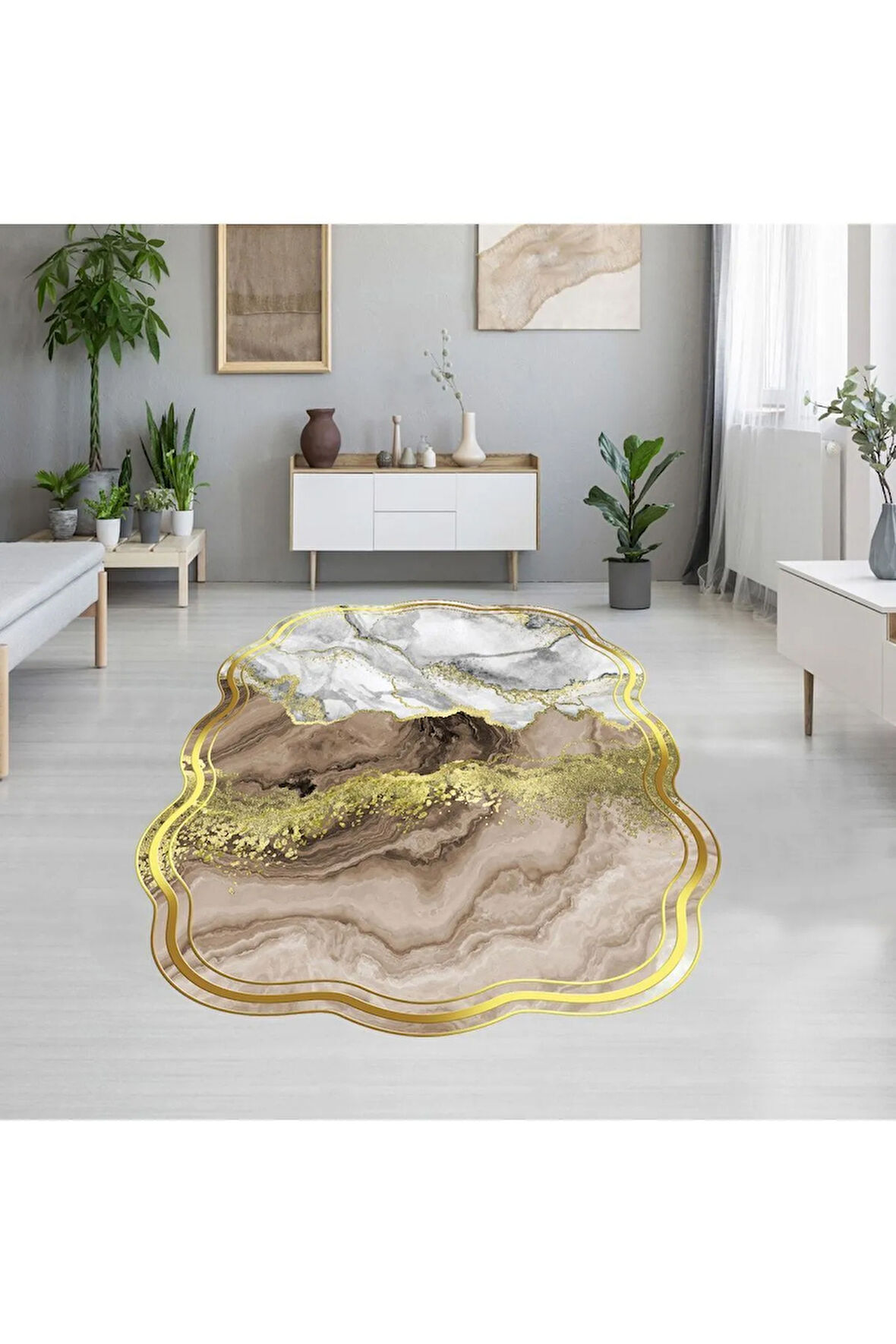 Dijital Baskı Yıkanabilir Kaymaz Taban Salon Halısı Ve Yolluk RVG1898-SD226