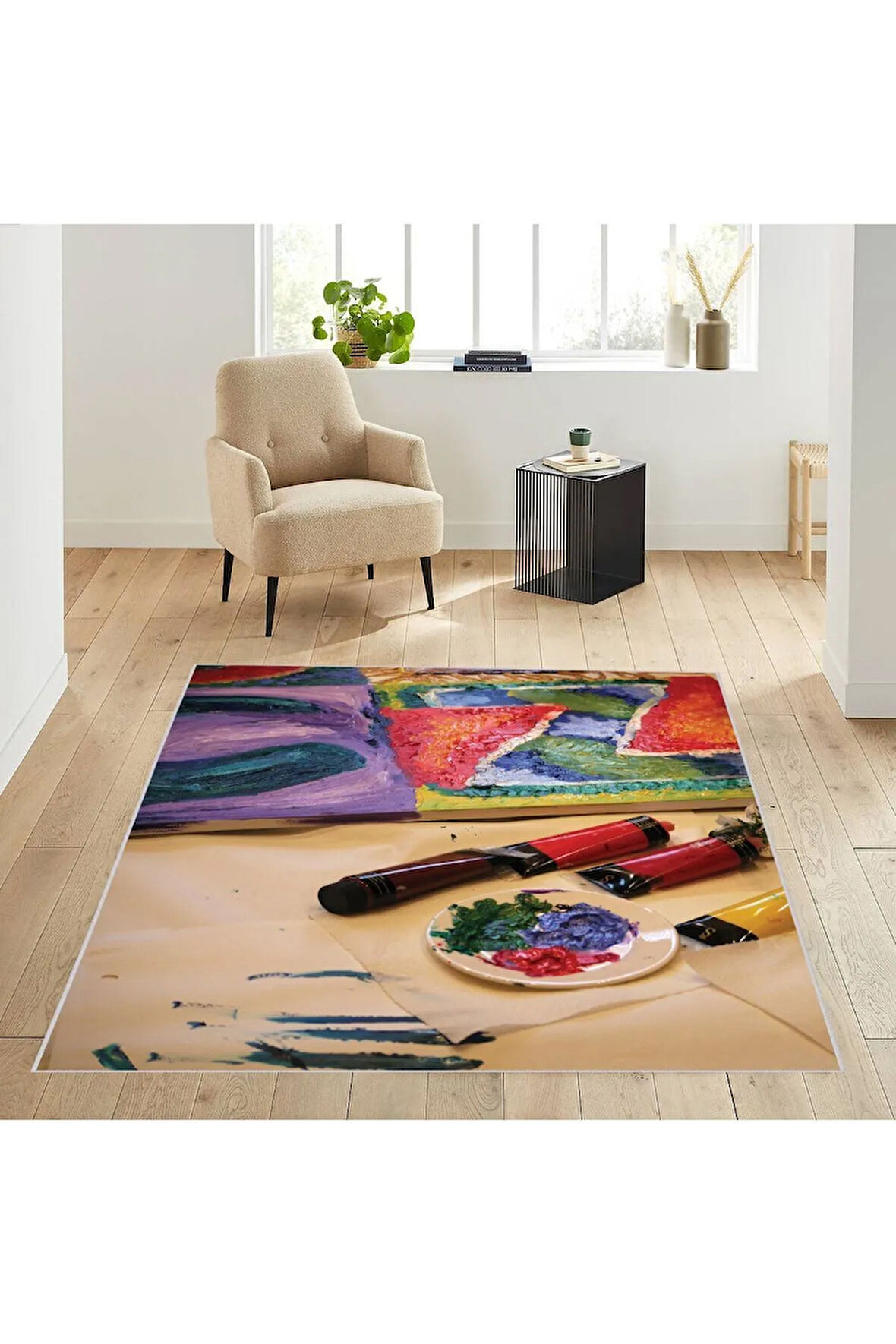 Dijital Baskı Yıkanabilir Kaymaz Taban Salon Halısı Ve Yolluk RVG1899-SD175