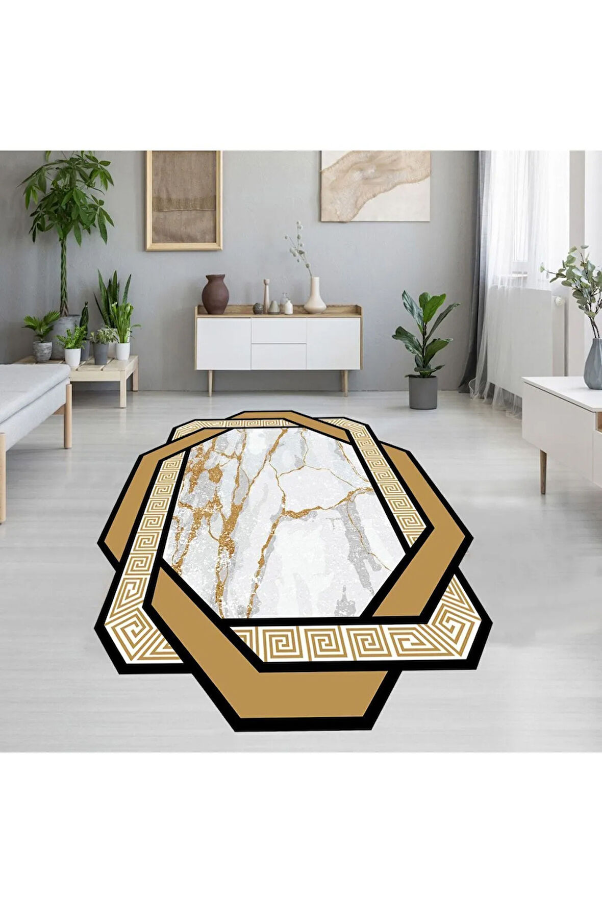 Dijital Baskı Yıkanabilir Kaymaz Taban Salon Halısı Ve Yolluk RVG1909-SD115