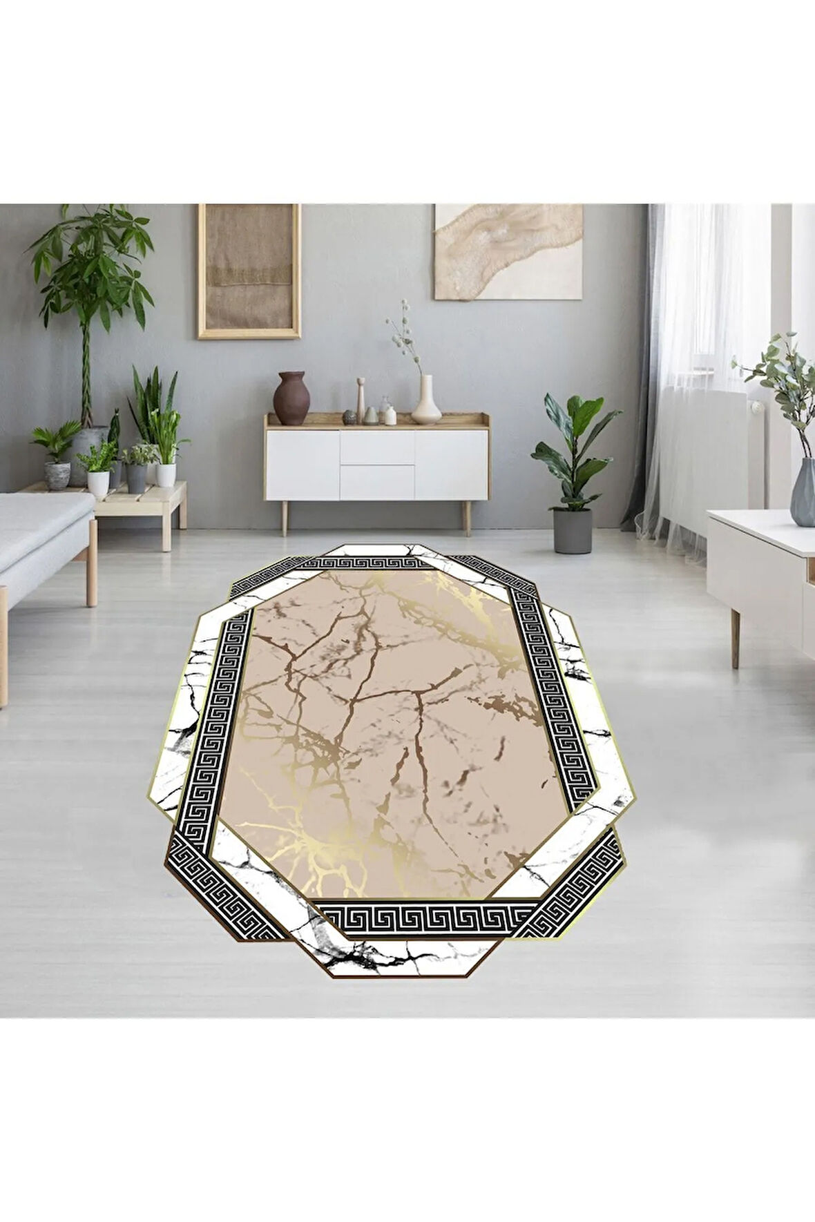 Dijital Baskı Yıkanabilir Kaymaz Taban Salon Halısı Ve Yolluk RVG1910-SD325